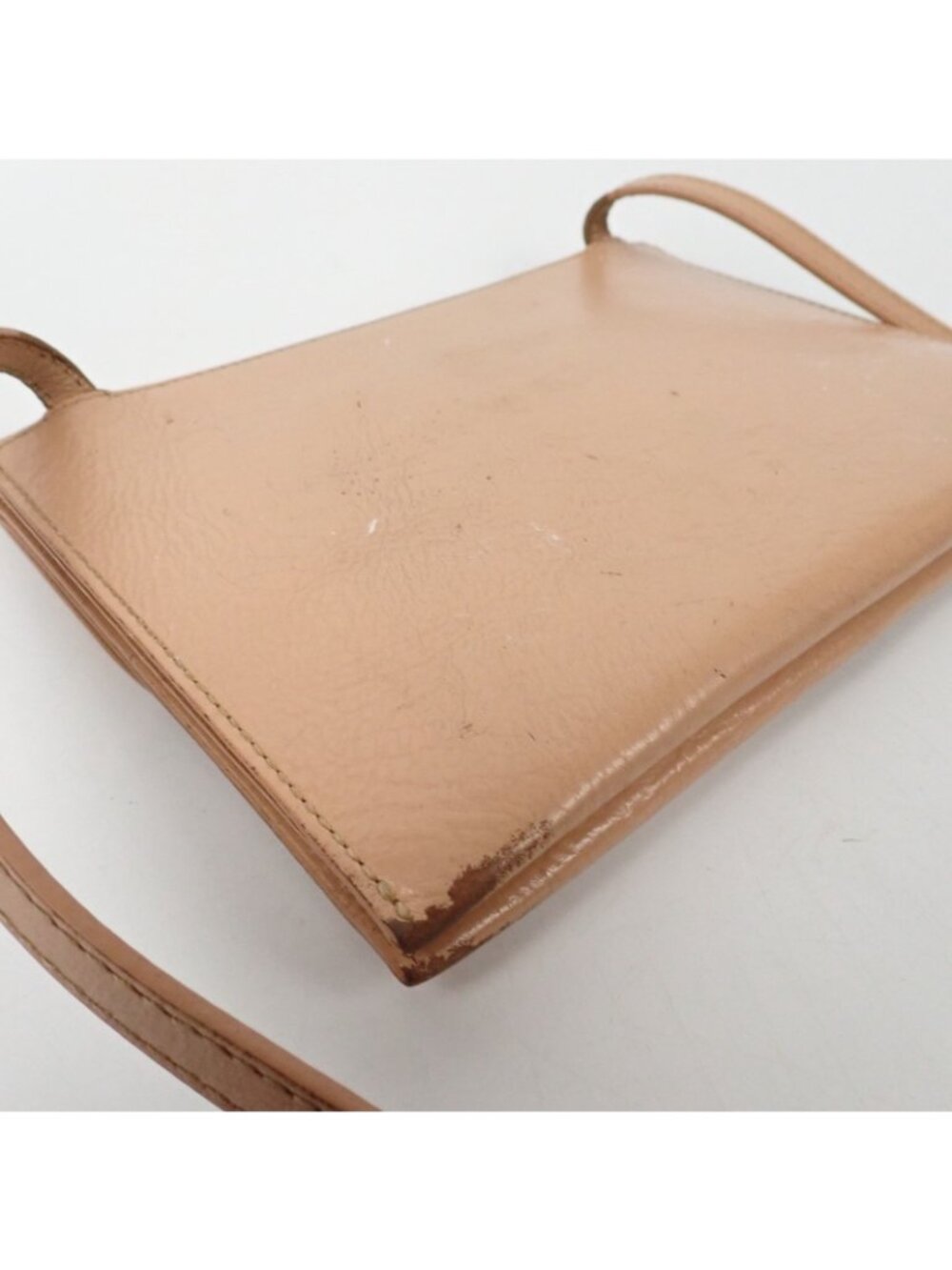 Lucky Brand Leather Fold-Over Crossbody Purse – Tan Cream – Vintage Bag - Picture 4 of 6
